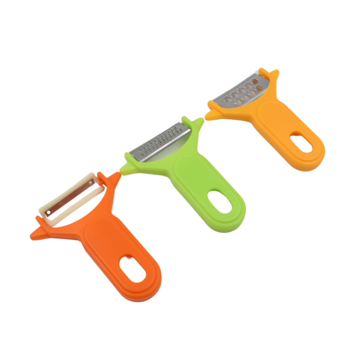 Peeler Slicers Shredders for Fruits and Vegetables, Cutter, Grater Kitchen Helper, Potato Fruits Peeler, Stainless Steel Sharp Blade with Non-Slip Handle (3 Pcs Set) Peeler Slicers Shredders for Fruits and Vegetables, Cutter, Grater Kitchen Helper, Potato Fruits Peeler, Stainless Steel Sharp Blade with Non-Slip Handle (3 Pcs Set)